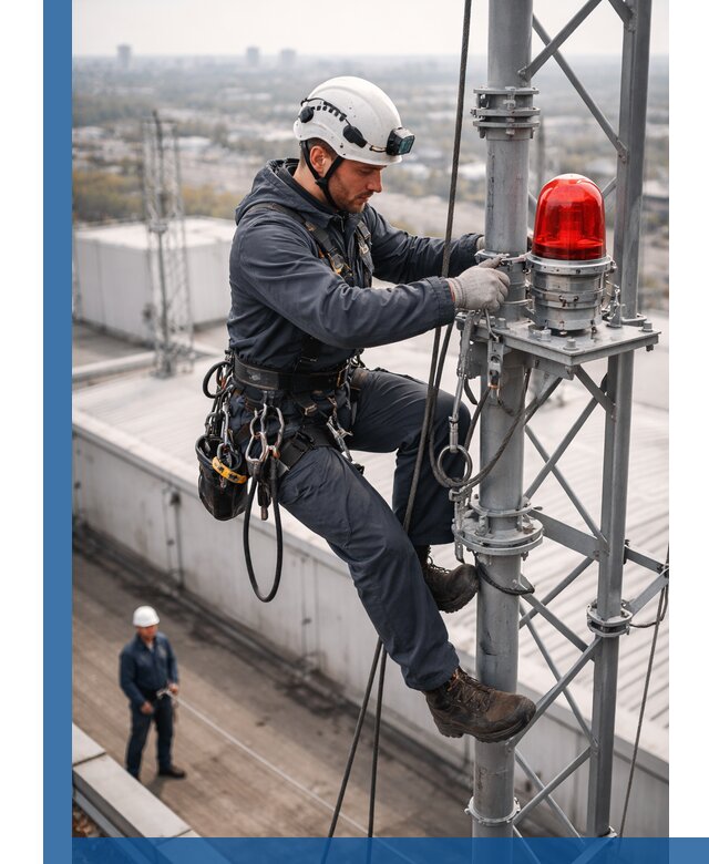 Монтаж заградительных огней и обслуживание объектов в Симферополе
