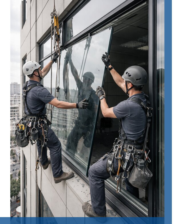 Замена стеклопакетов на высоте в Симферополе от 5713 р. | ВЫСОТНИК-Сим