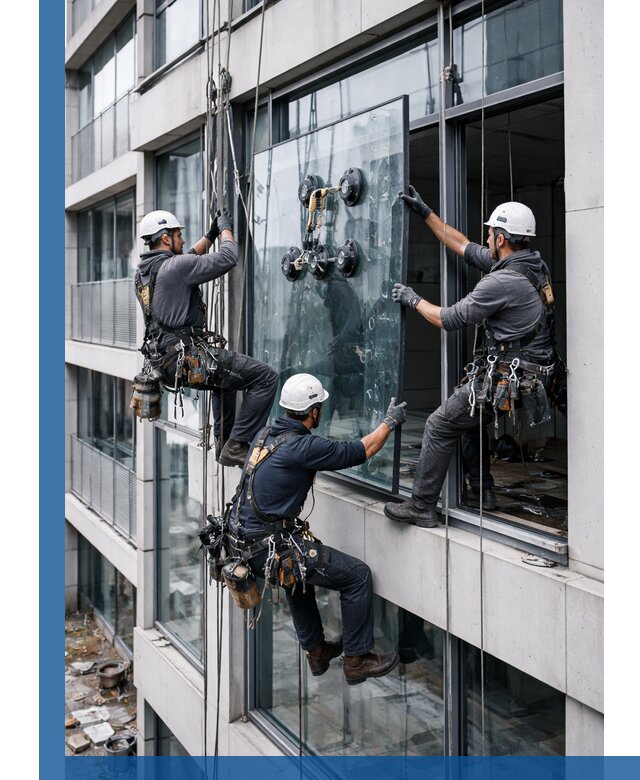 Фасадное остекление и монтаж витражей зданий в Симферополе под ключ