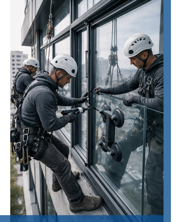 Витражное остекление зданий в Симферополе от 3635 р. | ВЫСОТНИК-Сим