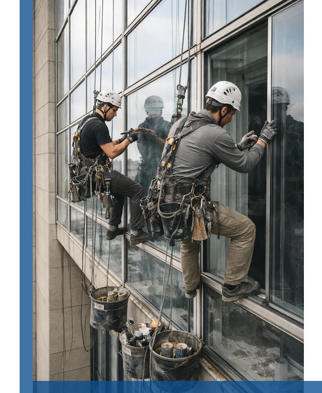 Ремонт витражных конструкций и фасадного остекления в Симферополе