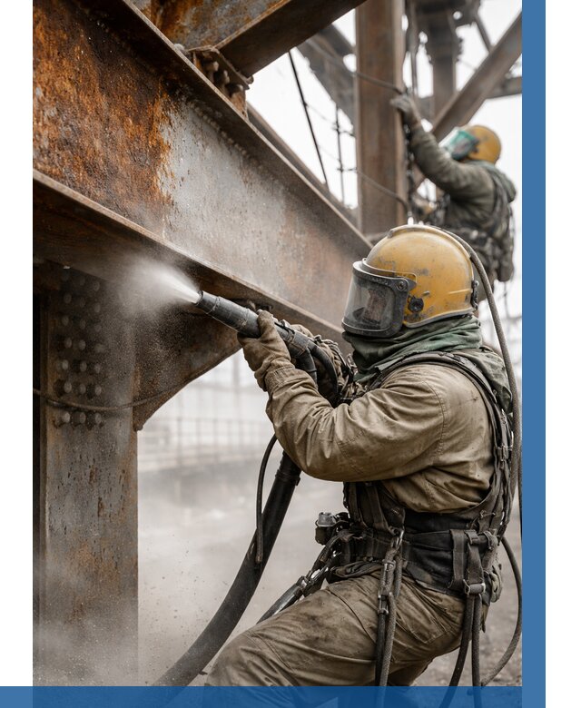 Пескоструйная очистка металлоконструкций в Симферополе по 623 р.  ВЫСОТНИК-Сим