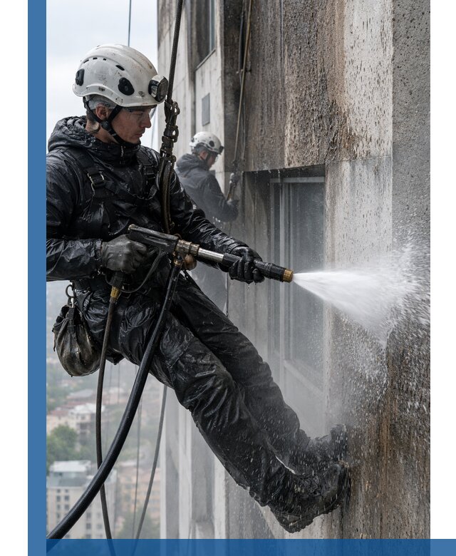 Гидроструйная очистка фасадов и конструкций в Симферополе