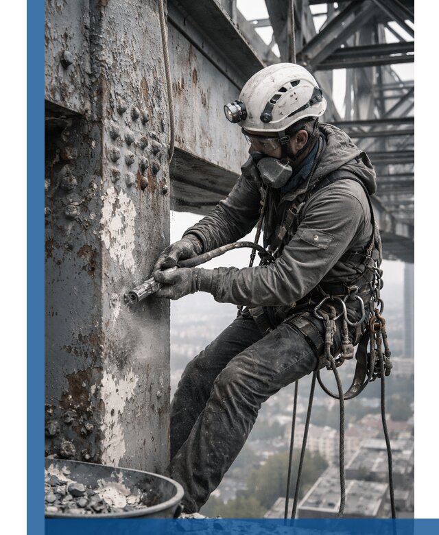 Удаление старой краски с металлических конструкций в Симферополе