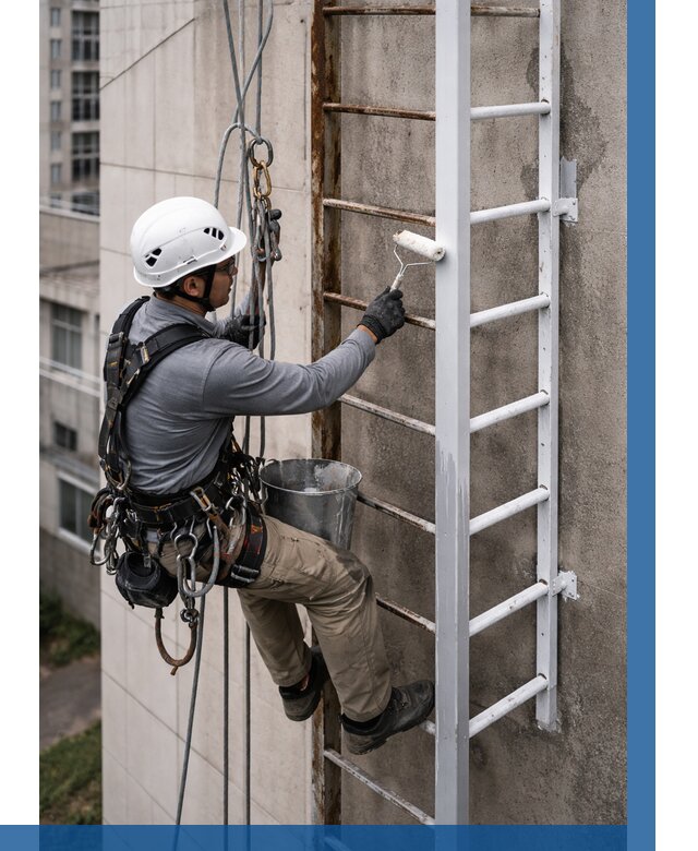 Покраска пожарных лестниц в Симферополе от 4674 р. | ВЫСОТНИК-Сим