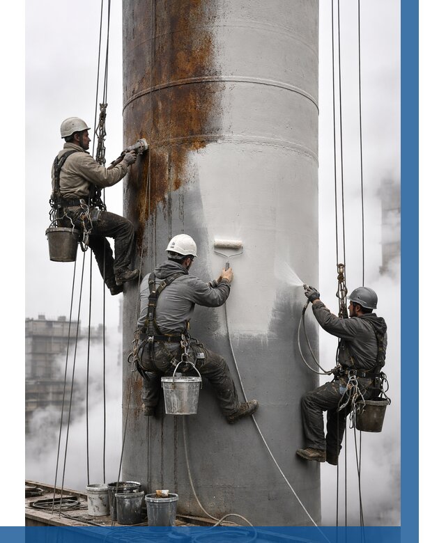 Покраска дымовых труб в Симферополе от 8829 р. | ВЫСОТНИК-Сим