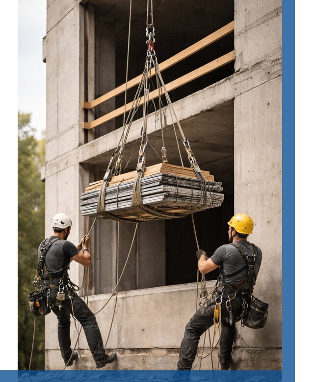 Подъем материала на этаж веревками в Симферополе от 1558 р. | ВЫСОТНИК-Сим