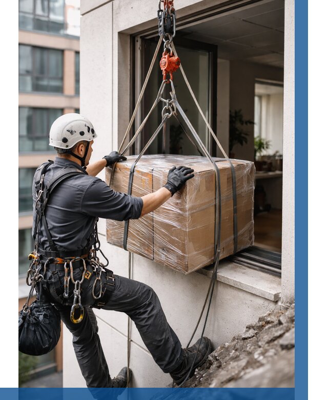 Подъем груза через окно в Симферополе от 4674 р. | ВЫСОТНИК-Сим