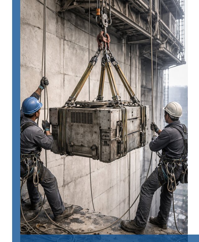 Такелажные работы на высоте, подъем и монтаж грузов в Симферополе