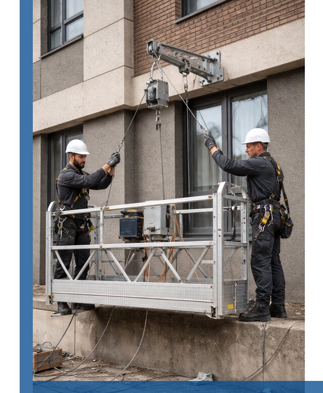 Монтаж и подъем фасадной люльки в Симферополе с гарантией безопасности