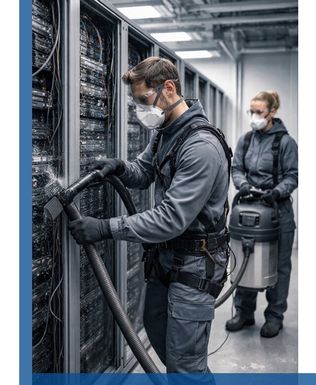 Обеспыливание серверной комнаты в Симферополе, профессиональная очистка