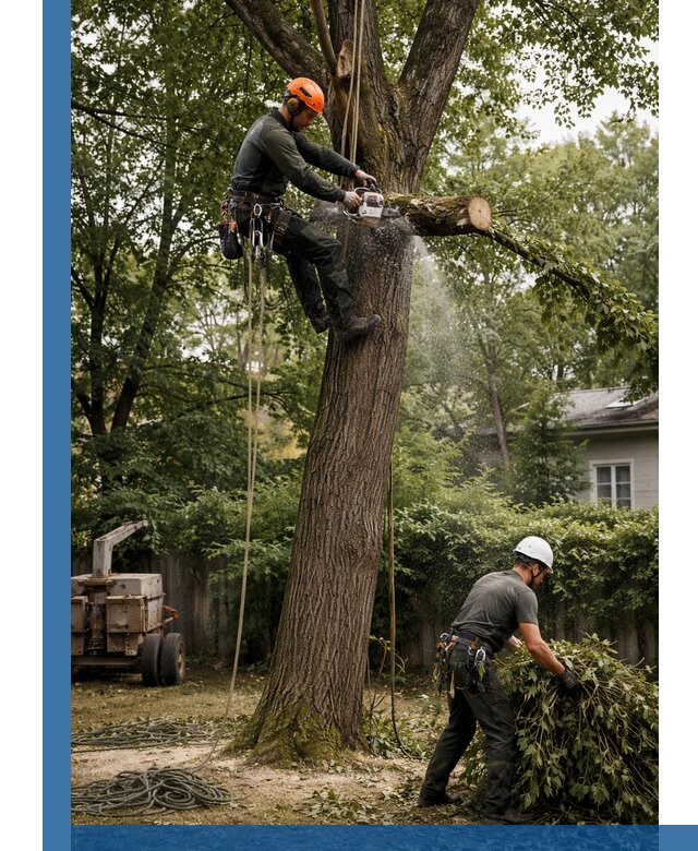 Кронирование деревьев в Симферополе, безопасная высотная обрезка