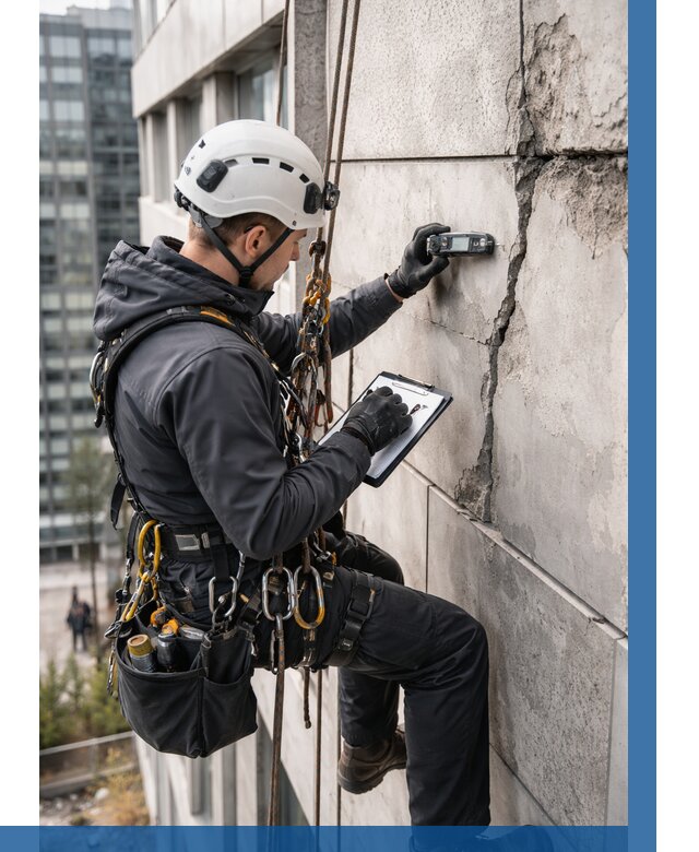 Обследование фасада альпинистами в Симферополе от 125 р. | ВЫСОТНИК-Сим