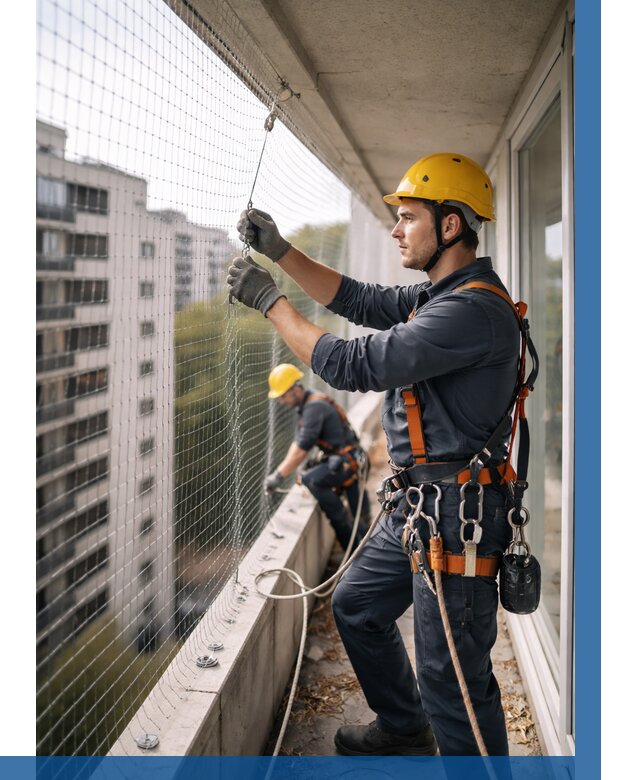 Монтаж сетки от птиц в Симферополе от 4674 р. | ВЫСОТНИК-Сим