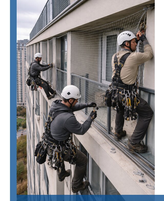 Профессиональный монтаж защитной сетки от птиц в Симферополе