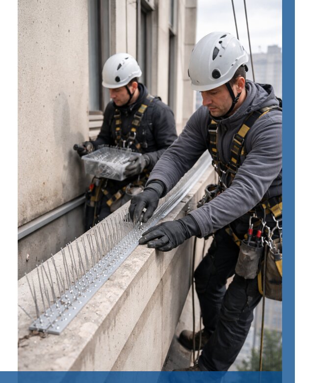 Установка шипов от птиц в Симферополе от 883 р. | ВЫСОТНИК-Сим